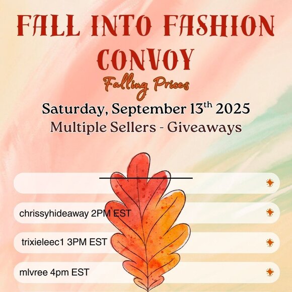 Fall Fashion Convoy- Multiple Sellers 🍂 Giveaways Sept 13th 2025 - Picture 1 of 1